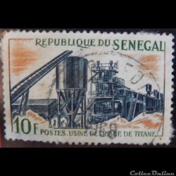 Sénégal 00236 usine de triage de Titane 10F de 1964