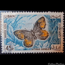 Liban PA0335 papillon Agreste 45p de 1965