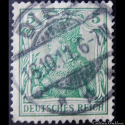 Allemagne Reich 00068 Germania avec la couronne impériale 5pf de 1902