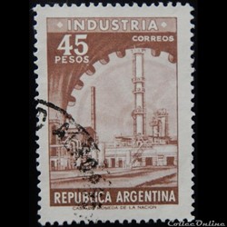 Argentine 00734 industrie 45p de 1966