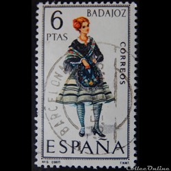 Espagne 01431 costume traditionnel de Badajoz 6Ptas de 1967