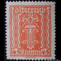 Autriche 00266 symbolisme : marteau et pince 45kr de 1922