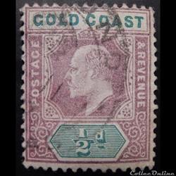 Côte d'or 00038 roi Edward VII 1/2d de 1902