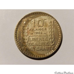 10 Francs Turin petite tête 1948
