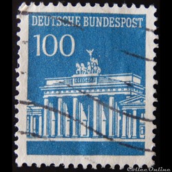 Allemagne RFA 00371A porte de Brandenburg, Berlin 100pf de 1967