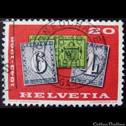 Suisse 00812 jubilé du timbre 20cts de 1968