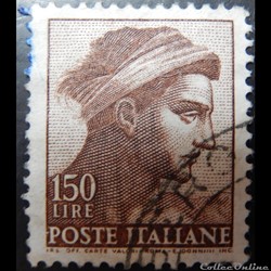 Italie 00841 fresque de Michelangelo 150 lires de 1961