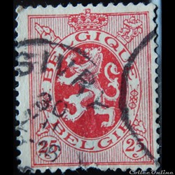 Belgique 00282 lion debout 25c de 1929
