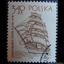 Pologne 01256 Bateau, Pomorza 3.40Zt de 1964