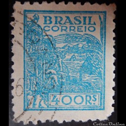 Brésil 00386 agriculture 400R de 1942