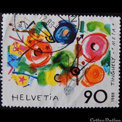 Suisse 01308 Métamécanique de Jean Tinguely 90cts de 1988