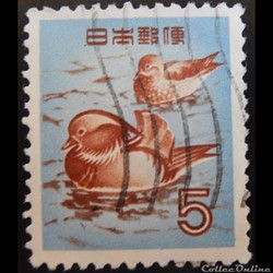 Japon 00566 Canard mandarin 5 Yen de 1955