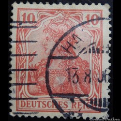 Allemagne Reich 00084 Germania avec la couronne impériale 10pf de 1905