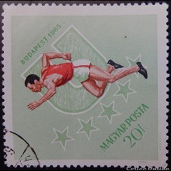 Hongrie 01754 course à pied 20f de 1965