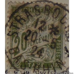 TT0031 20 centimes à percevoir de 1906