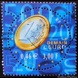 03402 Demain l'euro 0,46 € - 3,00 F de 2001