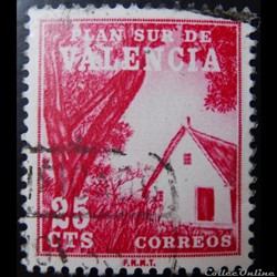 Espagne 01295 Plan sur de Valencia 25cts de 1964