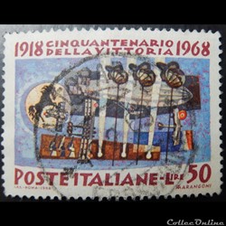 Italie 01025 victoire à la 1ère guerre mondiale 50 lires de 1968