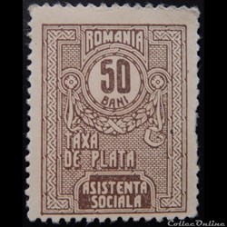 Roumanie T0077 assistance sociale 50 bani de 1926