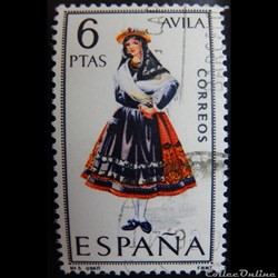 Espagne 01430 costume traditionnel d'Avila 6Ptas de 1967