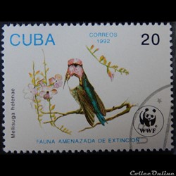 Cuba 03226 Colibri d'Elena 20c de 1992
