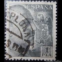 Espagne 00820 général Francisco Franco 1Pta de 1951