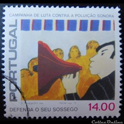 Portugal 01418 campagne contre la pollution sonore 14$00 de 1979