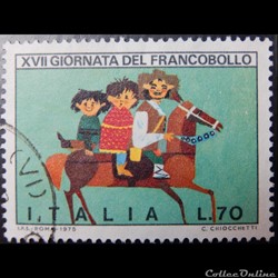 Italie 01249 journée du timbre 70 lires de 1975