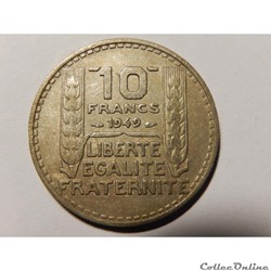 10 Francs Turin petite tête 1949