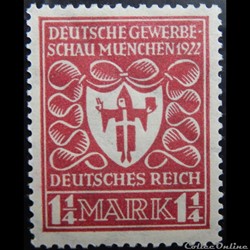 Allemagne Reich 00214 spectacle commercial Allemand, Munich 1 1/4RM de 1922