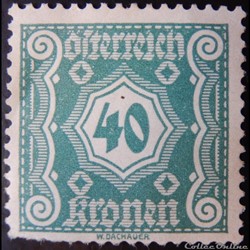 Autriche T0115 chiffre 40kr de 1922