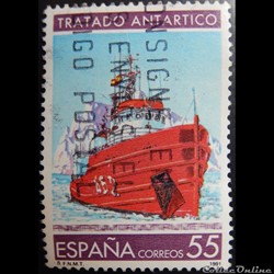 Espagne 02759 traité de l'Antarctique 55Ptas de 1991