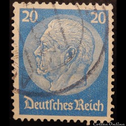 Allemagne Reich 00492 président Paul Von Hindenburg 20pf de 1934