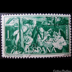 Espagne 01354 nativité 1Pta de 1965