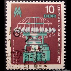 Allemagne RDA 00951 salon de Leipzig 10pf de 1967