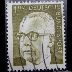 Allemagne RFA 00516 président Gustav Heinemann 1DM de 1970