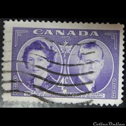 Canada 00250 princesse Elisabeth et Duc d'Edimbourg 4c de 1951