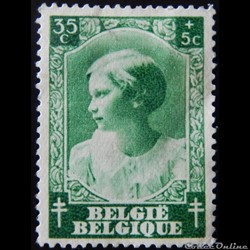 Belgique 00460 princesse Joséphine-Charlotte 35+5c de 1937