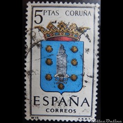 Espagne 01153 armoiries de Cornuna 5Ptas de 1963