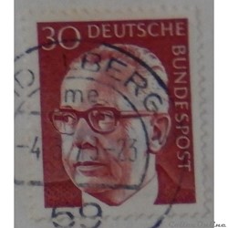 Allemagne RFA 00509 président Gustav Heinemann 30pf de 1971