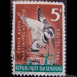 Sénégal 00309 Martin-pêcheur pie 5F de 1968