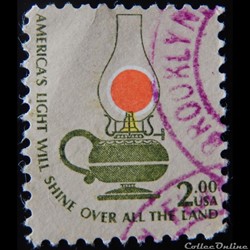 Etats Unis 01231 lampe à pétrole 2.00$ de 1978