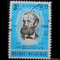 Belgique 01382 Auguste Friedrich Kekulé 3F de 1966