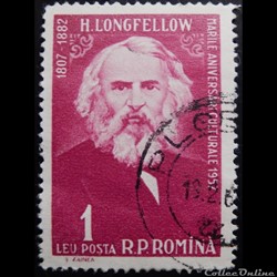 Roumanie 01577 Henry Wadsworth Longfellow, écrivain 1 Lei de 1958