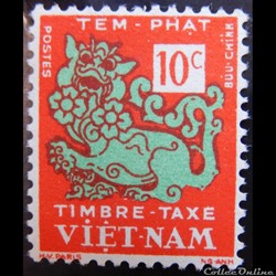 Viet-Nam T0001 lion sacré 10c de 1952