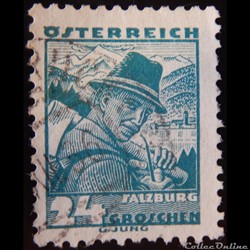 Autriche 00449 bucheron du Zell, Salzburg 24g de 1934