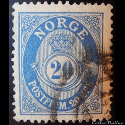 Norvège 00043 chiffre 3ore de 1885