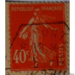 00194 Semeuse camée 2ème série 40c vermillon de 1926
