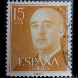Espagne 00855 général Francisco Franco 15c de 1955