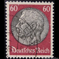 Allemagne Reich 00459 président Paul Von Hindenburg 60pf de 1933